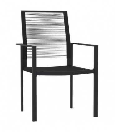 vidaXL 5 Piece Garden Dining Set Black