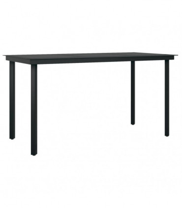 vidaXL 5 Piece Garden Dining Set Black