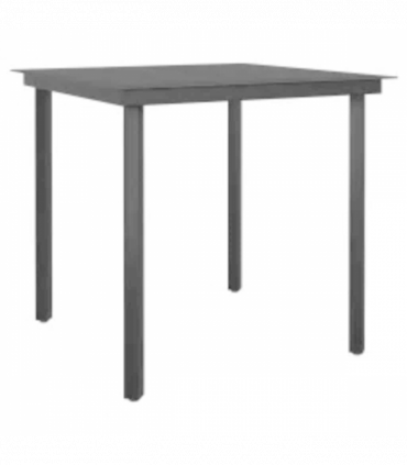 vidaXL 5 Piece Garden Dining Set Brown Poly Rattan Glass