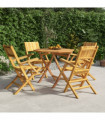vidaXL 5 Piece Garden Dining Set Solid Wood Teak