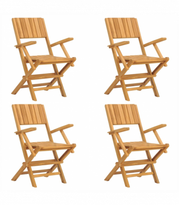 vidaXL 5 Piece Garden Dining Set Solid Wood Teak