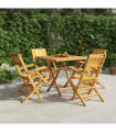 vidaXL 5 Piece Garden Dining Set Solid Wood Teak