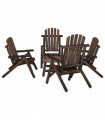 vidaXL 5 Piece Garden Lounge Set Solid Wood Spruce