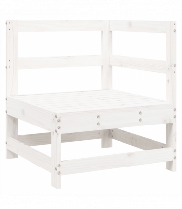 vidaXL 5 Piece Garden Sofa Set White Solid Wood Pine