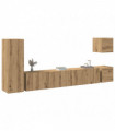 vidaXL 5 Piece TV Cabinet Set Wall-mounted Artisan Oak Engineered Wood