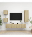 vidaXL 5 Piece TV Cabinet Sets Sonoma Oak Engineered Wood
