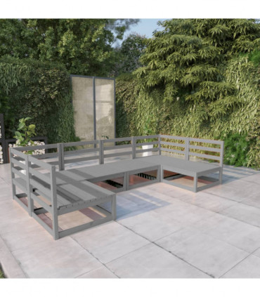 vidaXL 6 Piece Garden Lounge Set Solid Wood Pine