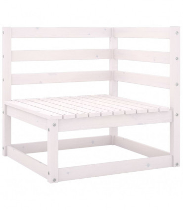 vidaXL 6 Piece Garden Lounge Set White Solid Wood Pine