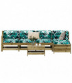 vidaXL 6 Piece Garden Sofa Set Impregnated Wood Pine