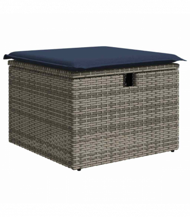 vidaXL 6 Piece Garden Sofa Set with Cushions Brown Poly Rattan Acacia