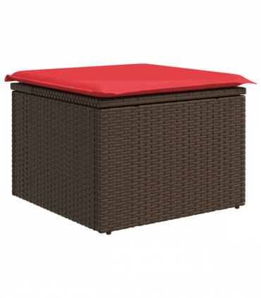 vidaXL 6 Piece Garden Sofa Set with Cushions Grey Poly Rattan Acacia