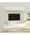 vidaXL 6 Piece TV Cabinet Set White Engineered Wood