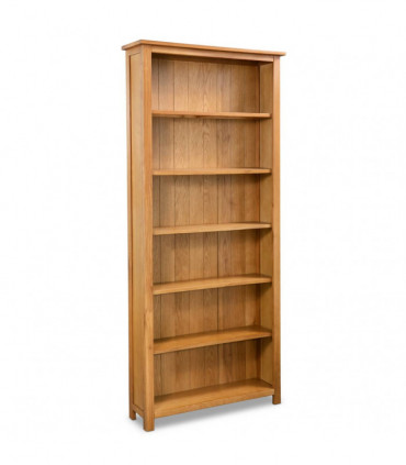 vidaXL 6-Tier Bookcase 80x22.5x180 cm Solid Oak Wood