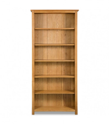 vidaXL 6-Tier Bookcase 80x22.5x180 cm Solid Oak Wood