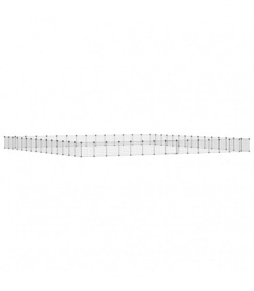 vidaXL 60-Panel Pet Cage with Door Black 35x35 cm Steel