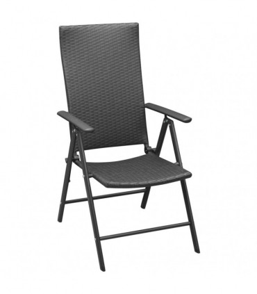 vidaXL 7 Piece Garden Dining Set Black and Brown