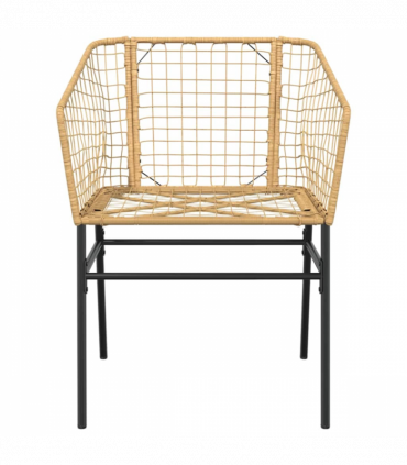 vidaXL 7 Piece Garden Dining Set Brown Poly Rattan Glass