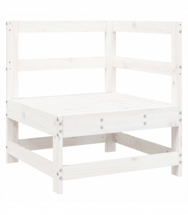 vidaXL 7 Piece Garden Sofa Set White Solid Wood Pine