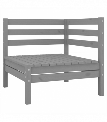 vidaXL 8 Piece Garden Lounge Set Solid Pinewood Grey