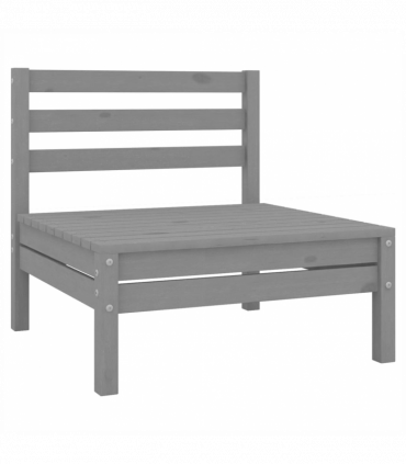 vidaXL 8 Piece Garden Lounge Set Solid Pinewood Grey