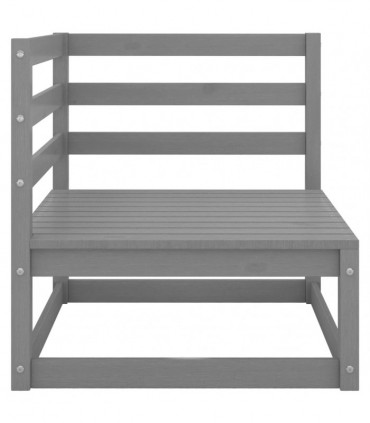 vidaXL 9 Piece Garden Lounge Set Grey Solid Pinewood