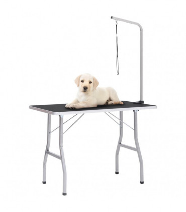 vidaXL Adjustable Dog Grooming Table with 1 Loop
