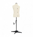 vidaXL Adjustable Dress Form Male Cream Size 37-45