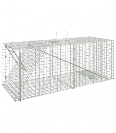 vidaXL Animal Trap 64.5x25x26.5 cm Galvanised Iron
