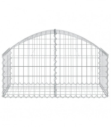 vidaXL Arched Gabion Basket 100x50x40/60 cm Galvanised Iron