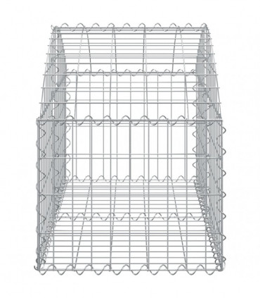 vidaXL Arched Gabion Basket 100x50x40/60 cm Galvanised Iron
