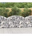 vidaXL Arched Gabion Basket 150x30x80/100 cm Galvanised Iron