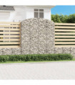 vidaXL Arched Gabion Basket 200x30x220/240 cm Galvanised Iron
