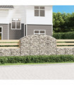 vidaXL Arched Gabion Basket 200x50x120/140 cm Galvanised Iron