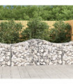vidaXL Arched Gabion Basket 200x50x80/100 cm Galvanised Iron