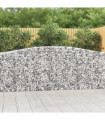 vidaXL Arched Gabion Basket 400x30x100/120 cm Galvanised Iron