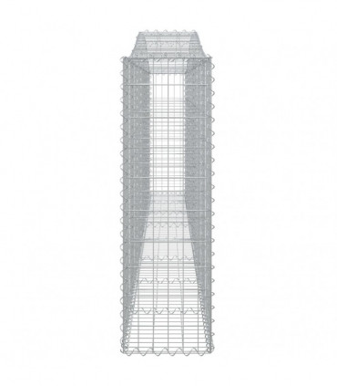 vidaXL Arched Gabion Basket 400x30x100/120 cm Galvanised Iron