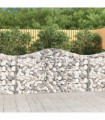 vidaXL Arched Gabion Baskets 10 pcs 200x30x100/120 cm Galvanised Iron