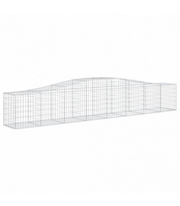vidaXL Arched Gabion Baskets 10 pcs 400x50x60/80 cm Galvanised Iron