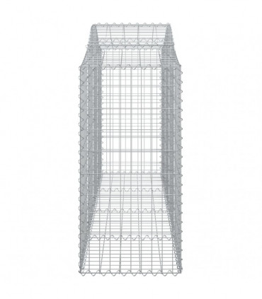 vidaXL Arched Gabion Baskets 12 pcs 200x50x100/120 cm Galvanised Iron