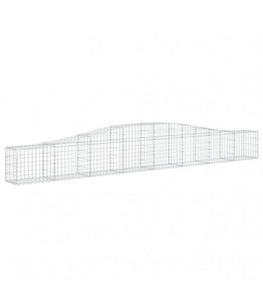 vidaXL Arched Gabion Baskets 2 pcs 400x30x40/60 cm Galvanised Iron