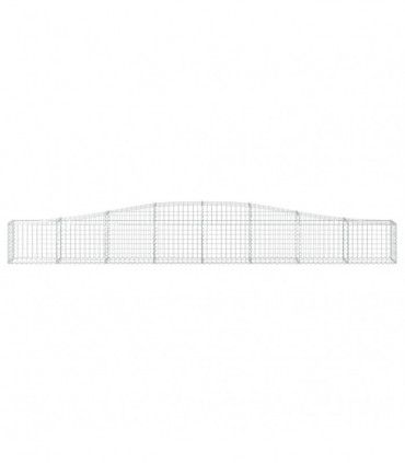 vidaXL Arched Gabion Baskets 2 pcs 400x30x40/60 cm Galvanised Iron
