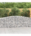 vidaXL Arched Gabion Baskets 25 pcs 400x50x80/100 cm Galvanised Iron