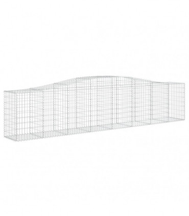 vidaXL Arched Gabion Baskets 25 pcs 400x50x80/100 cm Galvanised Iron