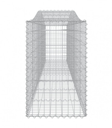 vidaXL Arched Gabion Baskets 25 pcs 400x50x80/100 cm Galvanised Iron