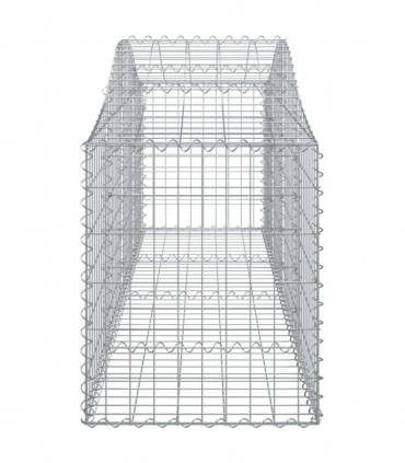 vidaXL Arched Gabion Baskets 3 pcs 200x50x60/80 cm Galvanised Iron