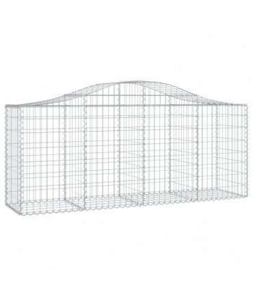 vidaXL Arched Gabion Baskets 40 pcs 200x50x80/100 cm Galvanised Iron