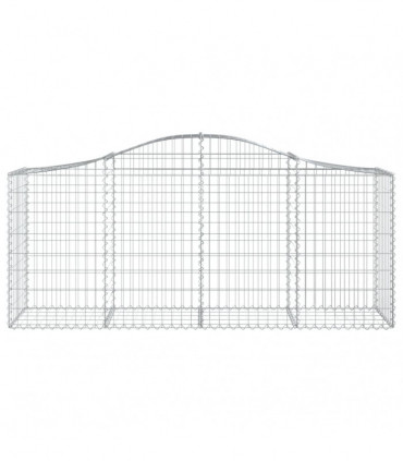 vidaXL Arched Gabion Baskets 40 pcs 200x50x80/100 cm Galvanised Iron