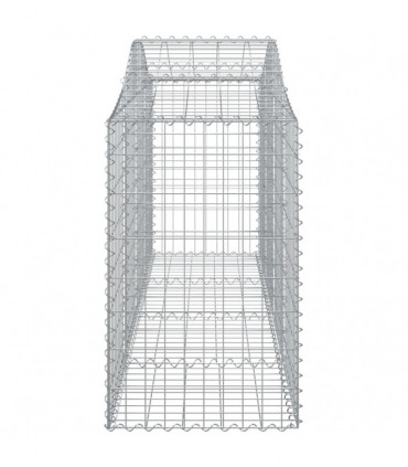 vidaXL Arched Gabion Baskets 40 pcs 200x50x80/100 cm Galvanised Iron