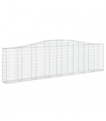 vidaXL Arched Gabion Baskets 5 pcs 400x30x100/120 cm Galvanised Iron