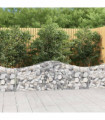 vidaXL Arched Gabion Baskets 9 pcs 200x30x60/80 cm Galvanised Iron
